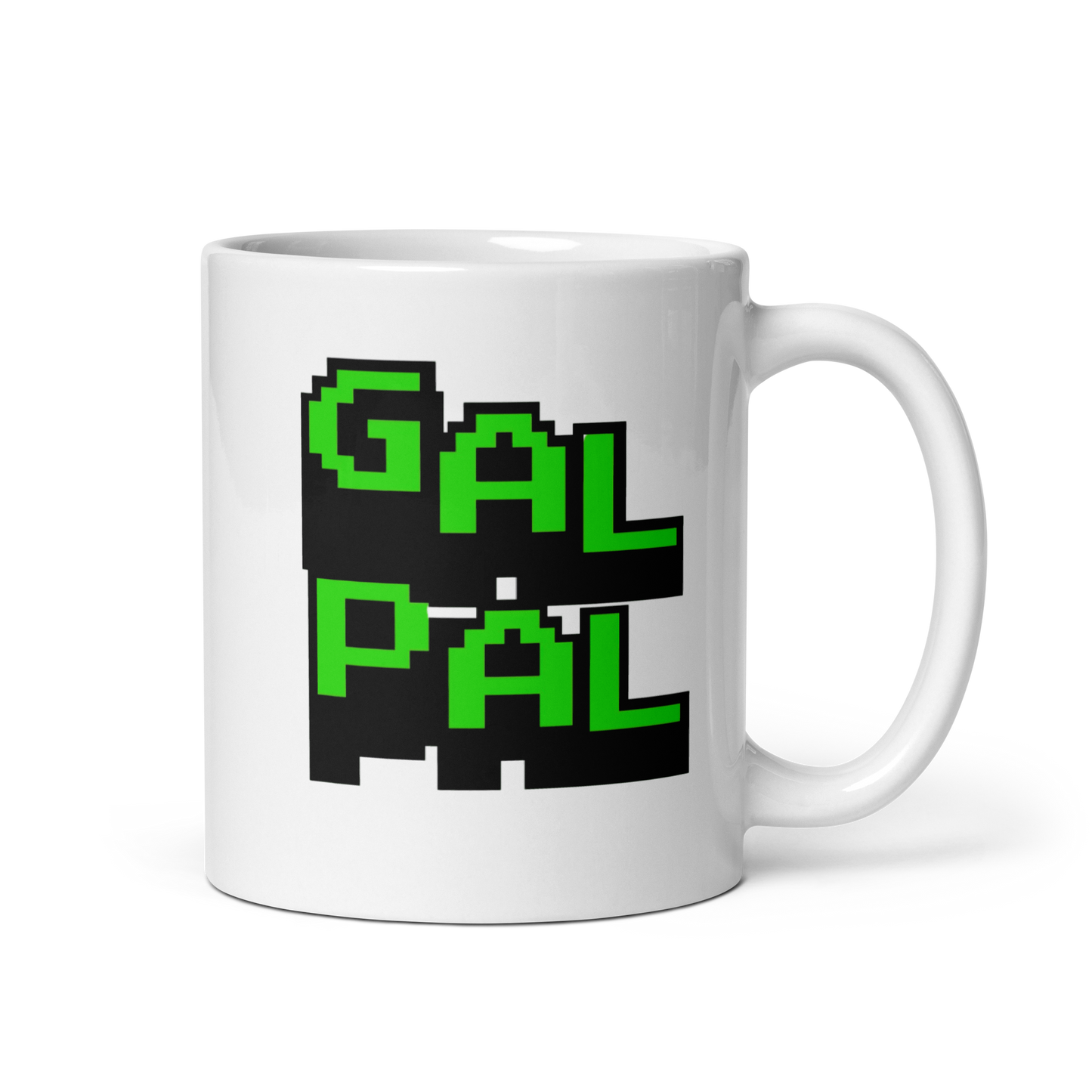 "Gal Pal" GREEN - White glossy mug