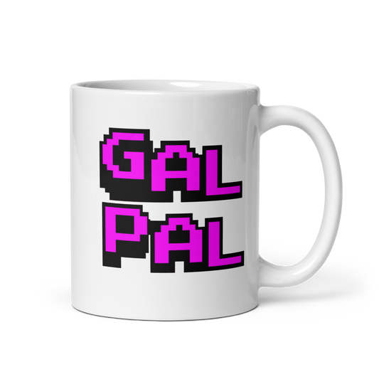 "Gal Pal" PINK - White glossy mug